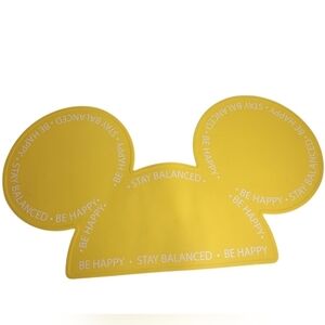 Disney Tails Mickey Mouse Ears Pet Feeding Mat for Pets-Yellow Silicone New